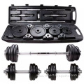 Weight lifting Adjustable Fitness 50kg Dumbbell Set